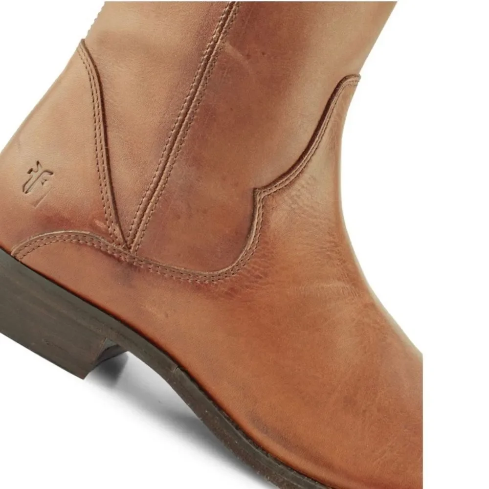 Frye exposed stitching